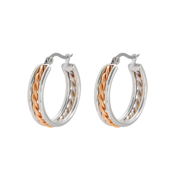 E-604 xuping fashion en acier inoxydable design personnalisé strass Hoop Hoop pour les femmes